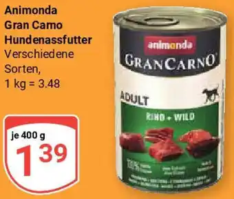 Globus Animonda Gran Carno Hundenassfutter Angebot
