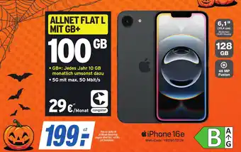 K+B Expert Apple iPhone 16e + ALLNET FLAT L MIT GB+ Angebot