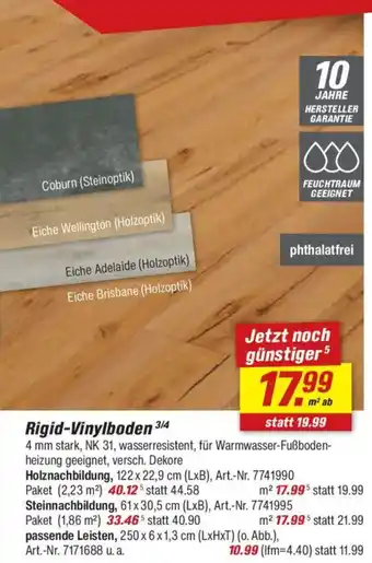 toom Baumarkt Rigid-Vinylboden Angebot
