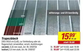 toom Baumarkt Trapezblech Angebot