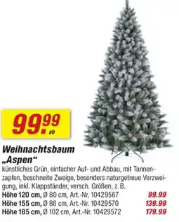 toom Baumarkt Weihnachtsbaum ,,Aspen" Angebot