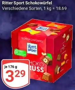Globus Ritter Sport Schokowürfel Angebot