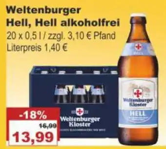 Bilgro Weltenburger Hell, Hell alkoholfrei Angebot