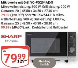Globus SHARP Mikrowelle mit Grill YC-PG204AE-S Angebot
