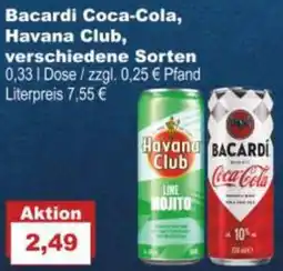 Bilgro Bacardi Coca-Cola, Havana Club Angebot