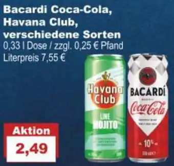 Bilgro Bacardi Coca-Cola, Havana Club Angebot