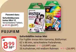 Globus FUJIFILM Sofortbildfilm Instax Mini Angebot