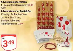 Globus Adventskalenderzahlen oder Adventskalender Bastel-Set Angebot