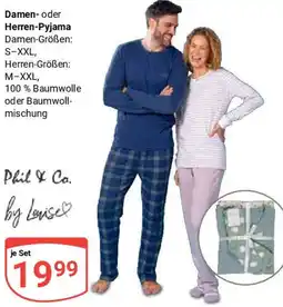 Globus Phil & Co. Damen oder Herren-Pyjama Angebot