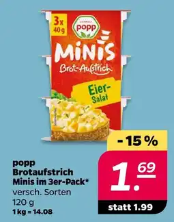 NETTO Popp brotaufstrich minis Angebot