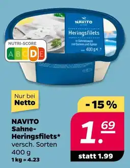 NETTO Navito sahne-heringsfilets Angebot