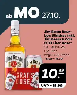 NETTO Jim beam jim beam bourbon whiskey inkl. jim beam & cola Angebot