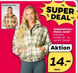 NETTO Teddyfell karo-fleece-jacke Angebot