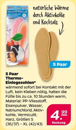 NETTO 5 paar thermo-einlegesohlen Angebot