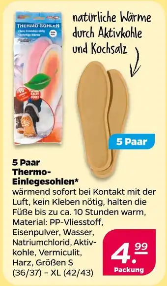 NETTO 5 paar thermo-einlegesohlen Angebot