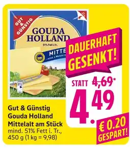 E-Center Gut & günstig gouda holland mittelalt am stück Angebot