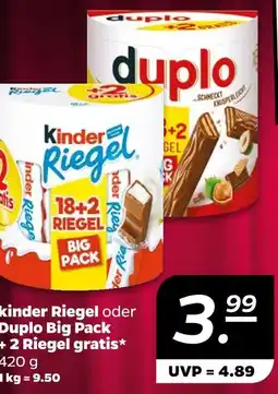 NETTO Kinder riegel oder duplo big pack Angebot