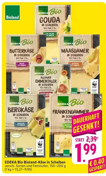 E-Center Edeka bio gouda in scheiben Angebot