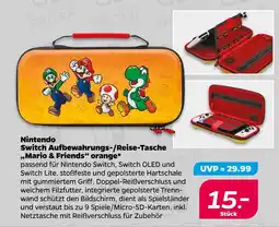 NETTO Nintendo switch aufbewahrungs-/reise-tasche „mario & friends“ orange Angebot