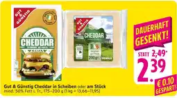 E-Center Gut & günstig cheddar in scheiben Angebot