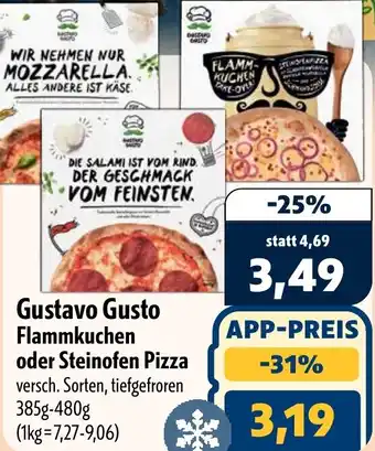 Aktiv Irma Gustavo Gusto Flammkuchen oder Steinofen Pizza Angebot