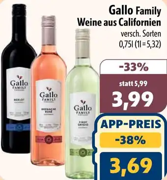 Aktiv Irma Gallo Family Weine aus Californien Angebot