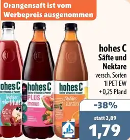 Aktiv Irma hohes C Säfte und Nektare Angebot
