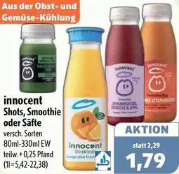 Aktiv Irma innocent Shots, Smoothie oder Säfte Angebot