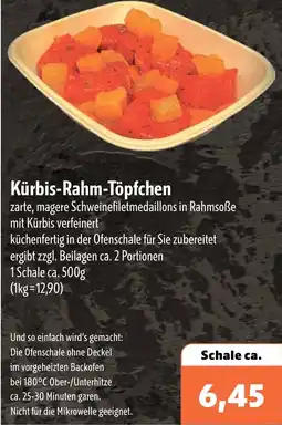 Aktiv Irma Kürbis-Rahm Töpfchen Angebot
