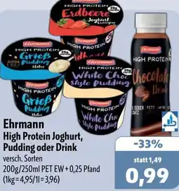 Aktiv Irma Ehrmann High Protein Joghurt, Pudding oder Drink Angebot