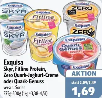 Aktiv Irma Exquisa Skyr, Fitline Protein, Zero Quark-Joghurt-Creme oder Quark-Genuss Angebot