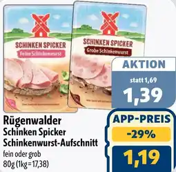 Aktiv Irma Rügenwalder Schinken Spicker Schinkenwurst-Aufschnitt Angebot