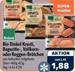 Aktiv Irma Edeka Bio Dinkel Krusti, Baguette-, Vollkorn- oder Roggen-Brötchen Angebot