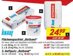toom Baumarkt KNAUF Flächenspachtel ,,Rotband" Angebot