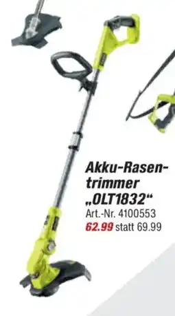 toom Baumarkt RYOBI ONE + Akku-Rasen- trimmer ,,OLT1832" Angebot