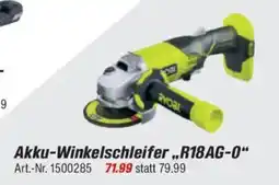 toom Baumarkt RYOBI ONE + Akku-Winkelschleifer „,R18AG-0" Angebot