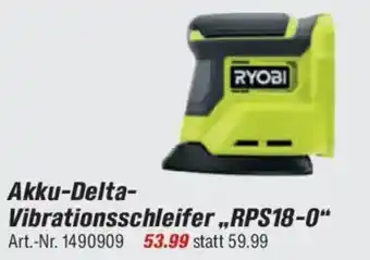 toom Baumarkt RYOBI ONE + Akku-Delta- Vibrationsschleifer „RPS18-0“ Angebot
