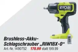 toom Baumarkt RYOBI ONE+ Brushless-Akku- Schlagschrauber „,RIW18X-0" Angebot