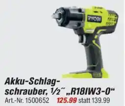 toom Baumarkt RYOBI ONE+ Akku-Schlag- schrauber, 1/2",,R181W3-0" Angebot