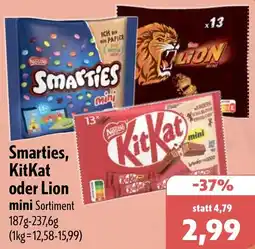 Aktiv Irma Smarties, KitKat oder Lion mini Angebot