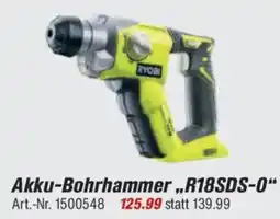 toom Baumarkt RYOBI ONE+ Akku-Bohrhammer,,R18SDS-0" Angebot