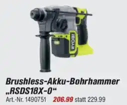 toom Baumarkt RYOBI ONE+ Brushless-Akku-Bohrhammer ,,RSDS18X-0" Angebot