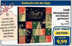 Aktiv Irma Lindt Adventskalender mit 2 Einkaufsgutscheinen Angebot