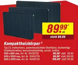 toom Baumarkt Kompaktheizkörper Angebot