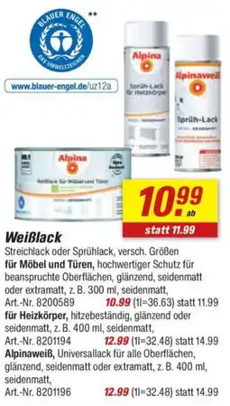 toom Baumarkt Alpina WeiBlack Angebot