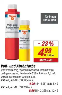 toom Baumarkt Alpina Voll- und Abtönfarbe Angebot