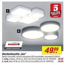 toom Baumarkt Deckenleuchte „Ina“ Angebot