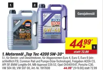 toom Baumarkt LIQUI MOLY 1. Motorenöl,,Top Tec 4200 5W-30" Angebot