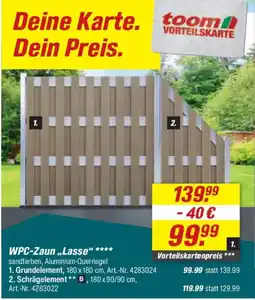 toom Baumarkt WPC-Zaun ,,Lasse" Angebot