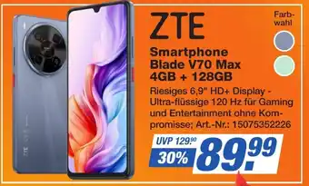 Expert Technomarkt ZTE Smartphone Blade V70 Max 4GB + 128GB Angebot